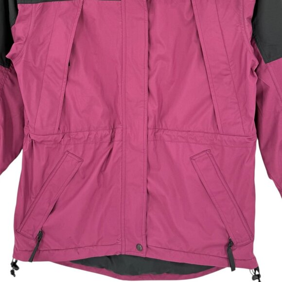 The North Face Women's Full Zip Logo Front Berry Black Lightweight Hooded Jacket - Picture 5 of 10